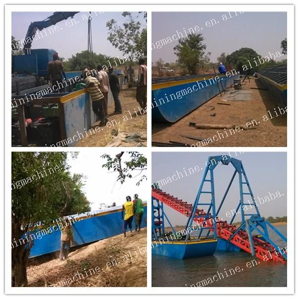 Qingzhou Keda Gold Bucket Sand Dredger with Sluice Box for Sell