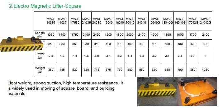 Densen Customized Strong Electro Magnetic Lifter for Lifting Metal Scrap, High Quality Magnetic Lifter