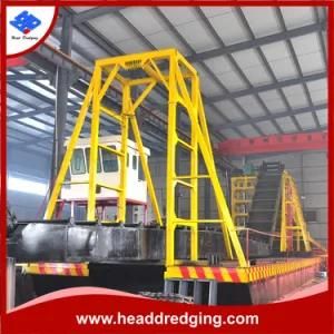 River Gold Washing Equipment Dredger Boat with Trommel and Digger Buckets