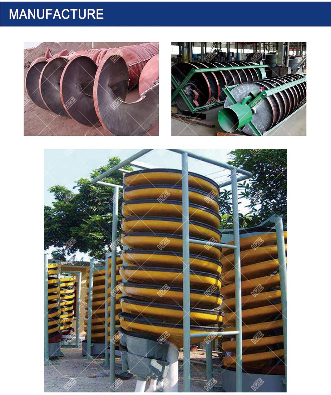 Spiral Separator of Gold Gravity Concentration Machine