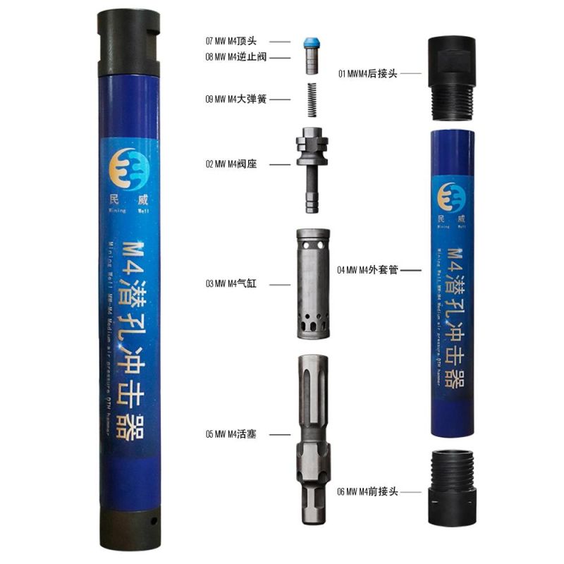 Kaiqiu Brand M3 M4 Medium Air Pressure DTH Air Hammer for Mining